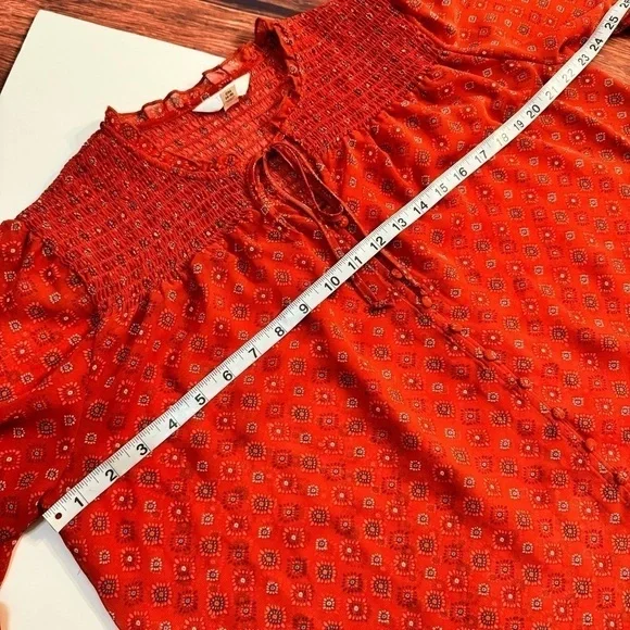 Time and Tru Peasant Top Orange Small - Picture 9 of 9